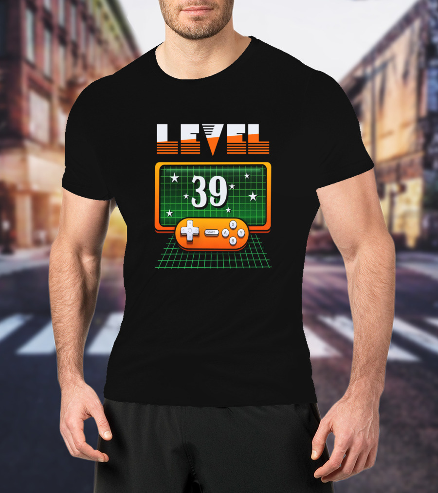 Level 39 Birthday Video Game Controller T-Shirt