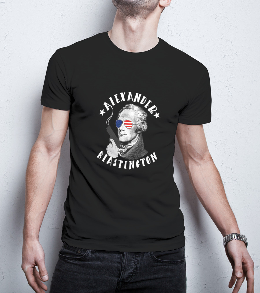 Alexander Blastington American Flag Sunglasses T-Shirt
