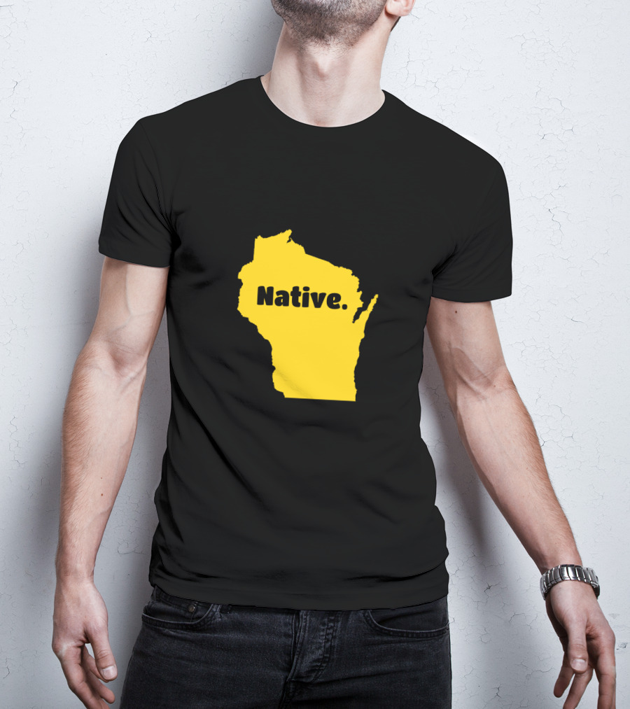Wisconsin Native Born In Wisconsin Map T-Shirt