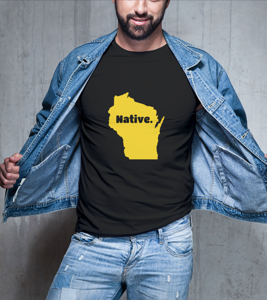 Wisconsin Native Born In Wisconsin Map T-Shirt