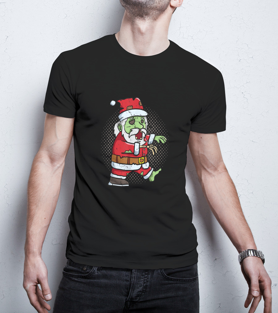Santa Zombie Walking Dead Christmas Undead T-Shirt