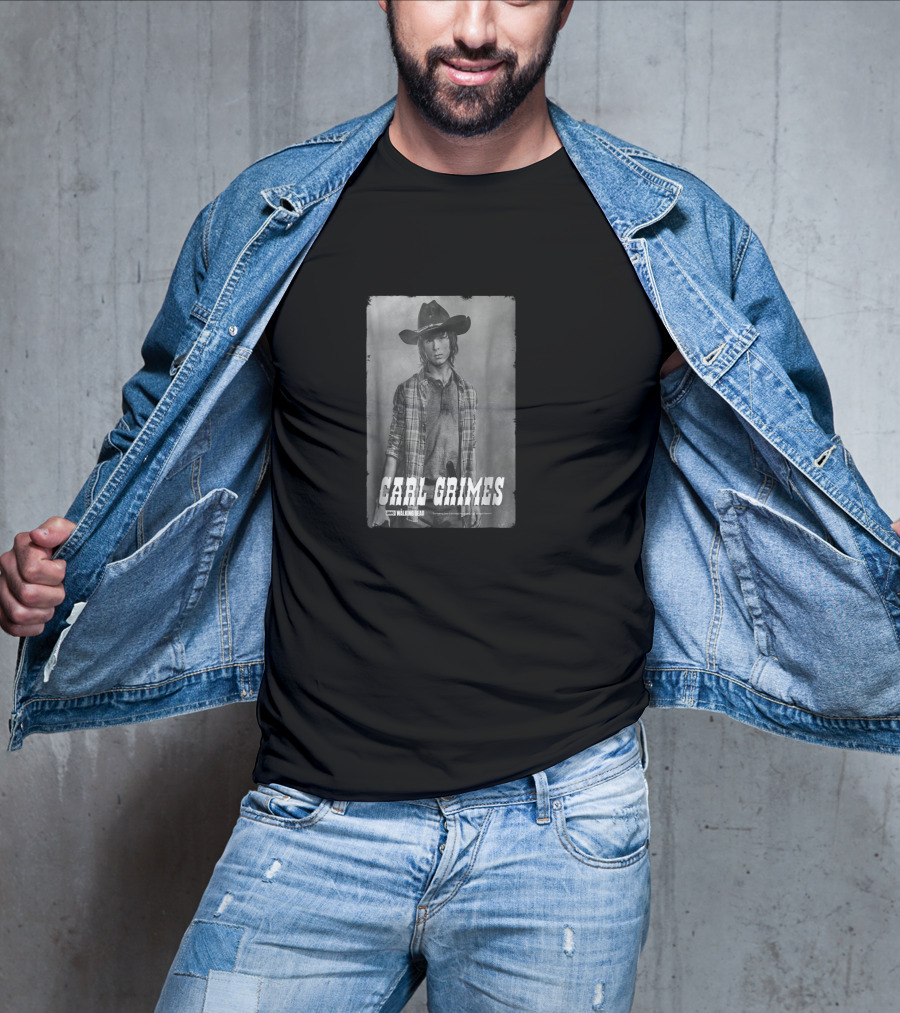 Carl Grimes The Walking Dead Vintage Silver Image T-Shirt