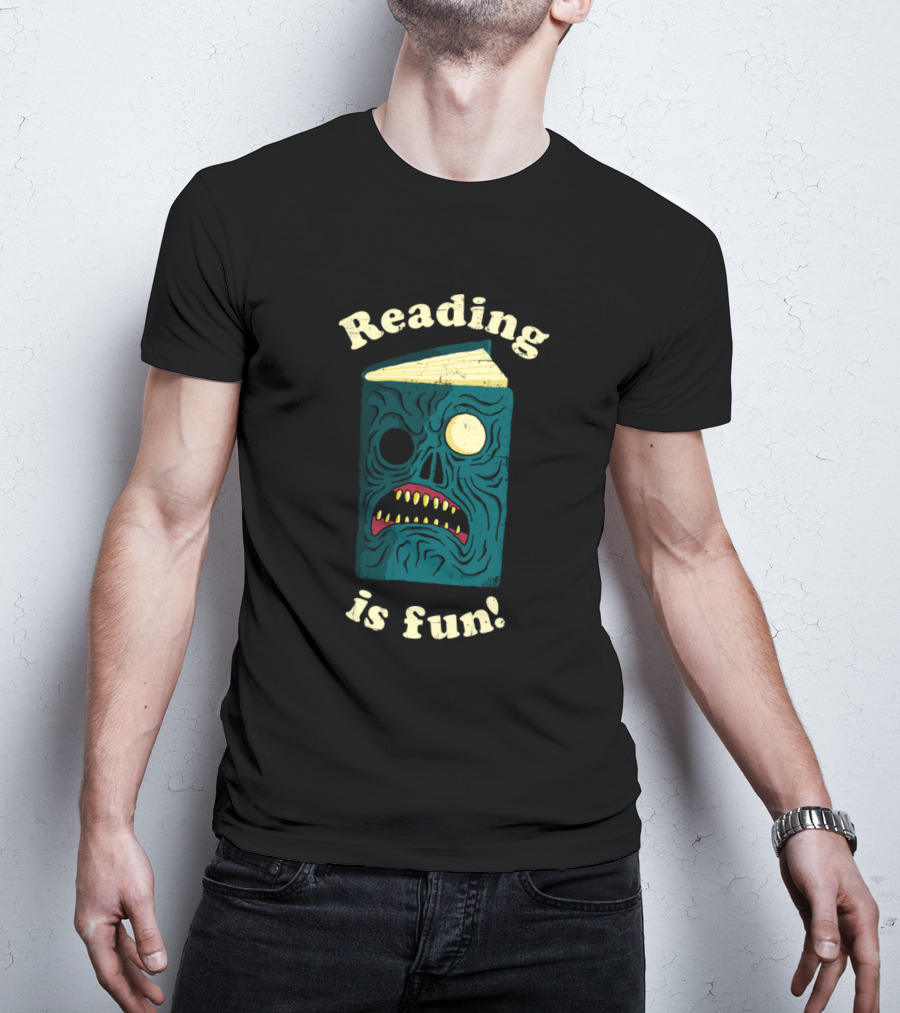 Reading Is Fun With Evil Dead Necronomicon Book T-Shirt