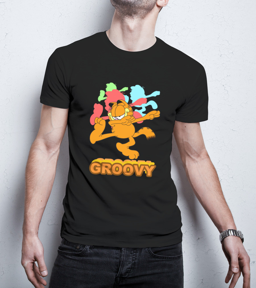 Garfield Groovy Vibe Retro Colors T-Shirt