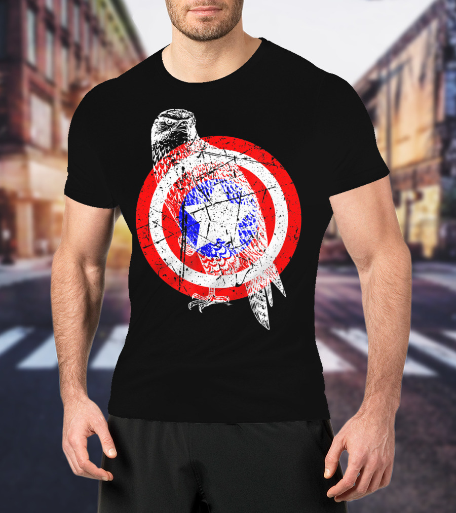 Falcon Shield Star Emblem America T-Shirt