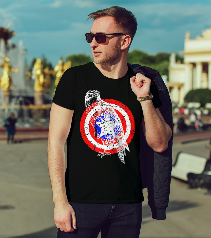 Falcon Shield Star Emblem America T-Shirt