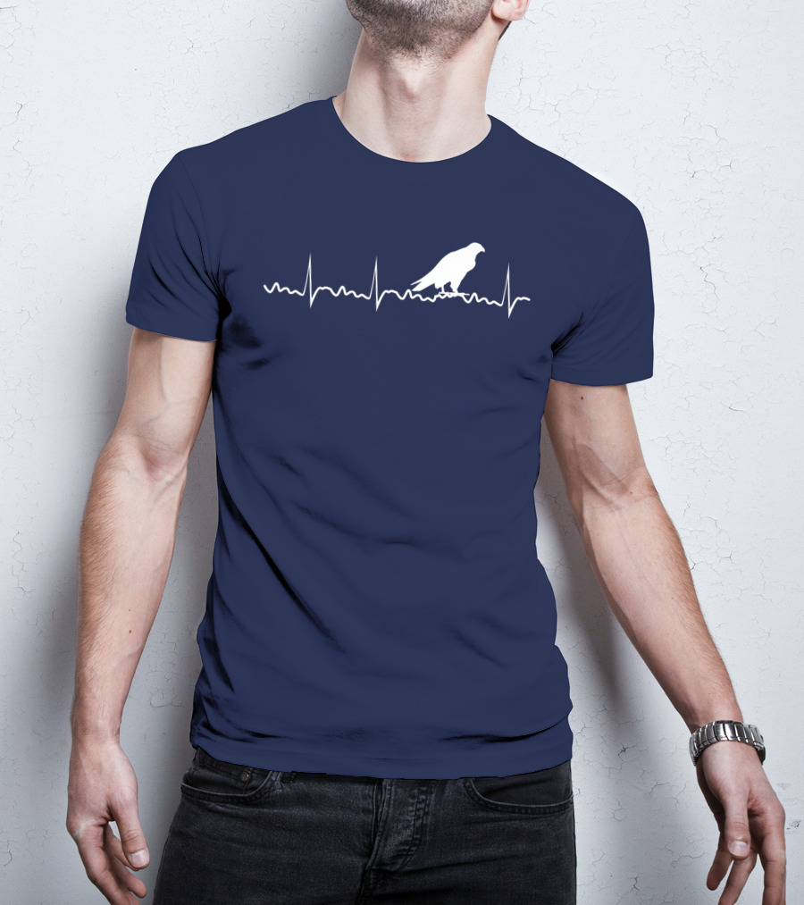 Peregrine Falcon Bird Heartbeat Pulse Animal T-Shirt