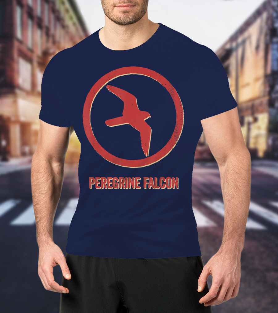 Peregrine Falcon Lover Vintage Style Animal Emblem T-Shirt