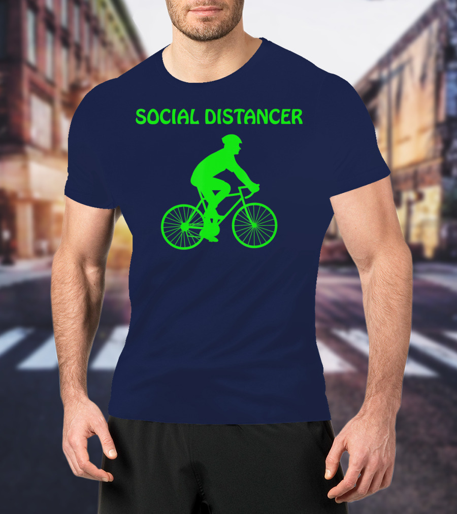 Social Distancer Bike Riding Cycling T-Shirt