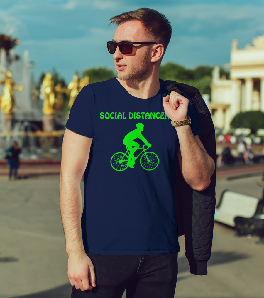 Social Distancer Bike Riding Cycling T-Shirt