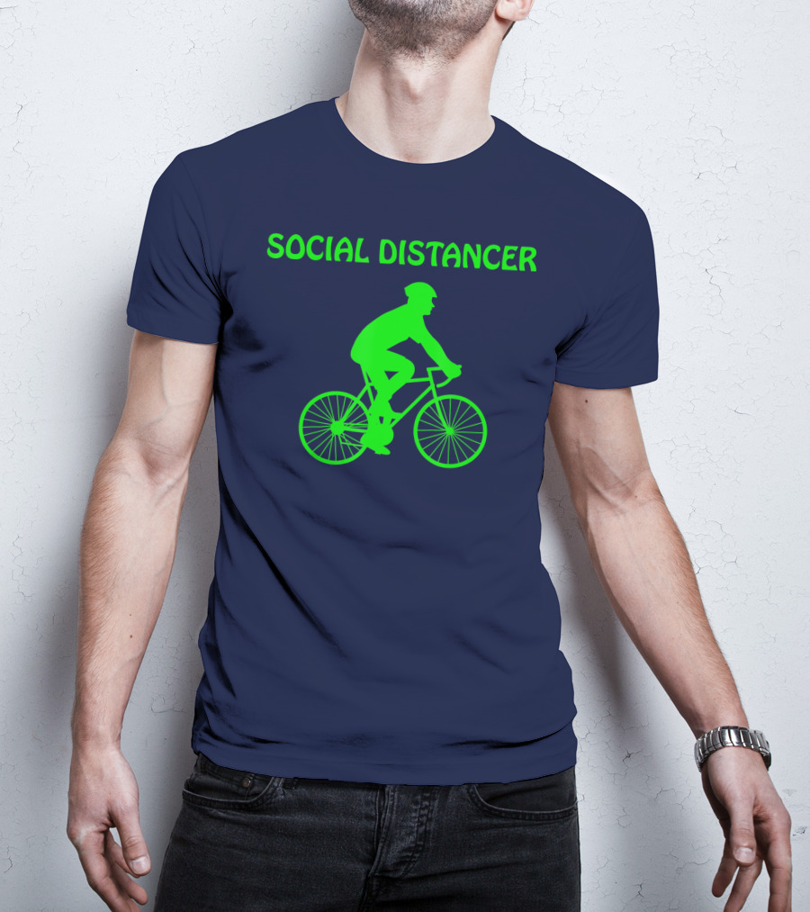 Social Distancer Bike Riding Cycling T-Shirt
