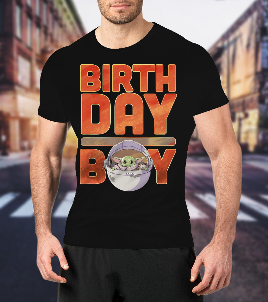 Star Wars Grogu Mandalorian Baby Yoda Birthday Boy T-Shirt