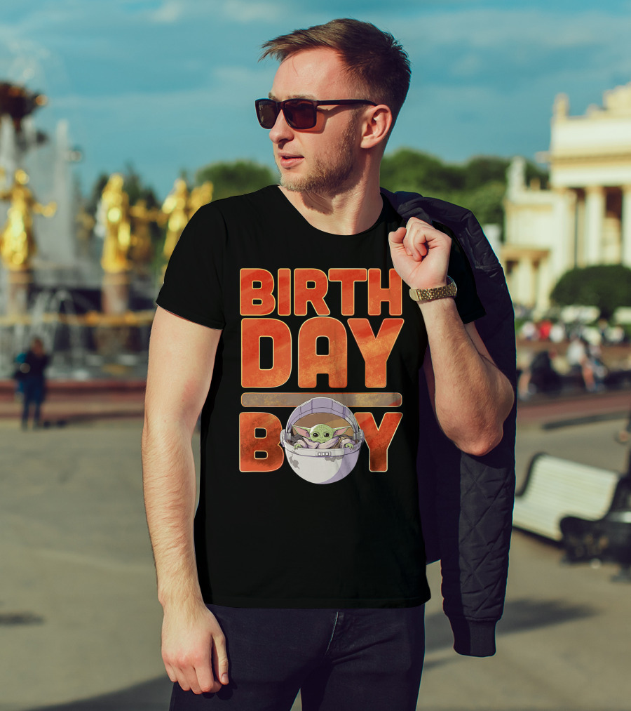 Star Wars Grogu Mandalorian Baby Yoda Birthday Boy T-Shirt