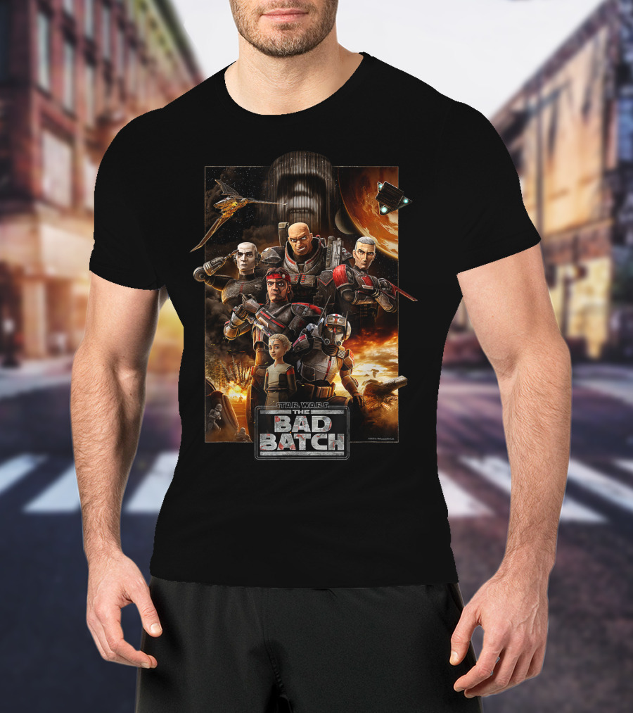 Star Wars The Bad Batch Series Cast Space Adventure T-Shirt