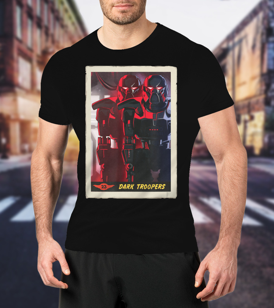 Star Wars The Mandalorian Dark Troopers Bounty Number 23 Trading Card T-Shirt