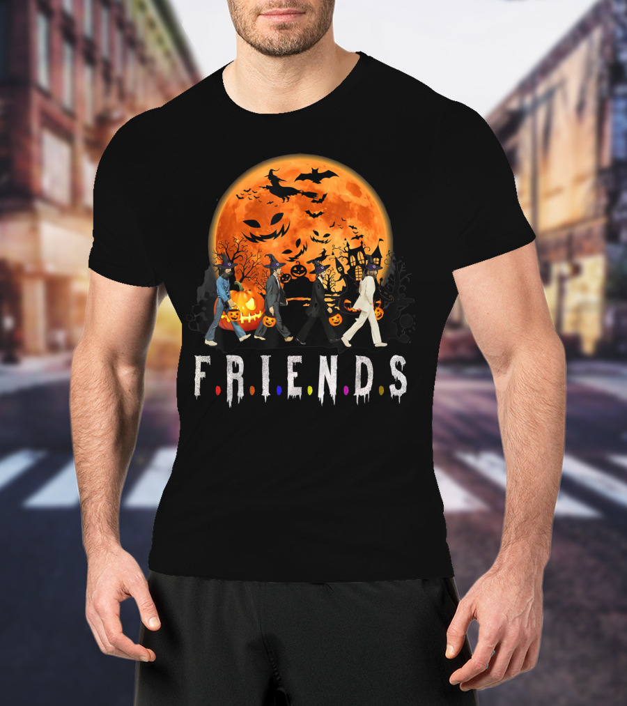 FRIENDS Funnycharacters Halloween Moon Trick Or Treat T-Shirt