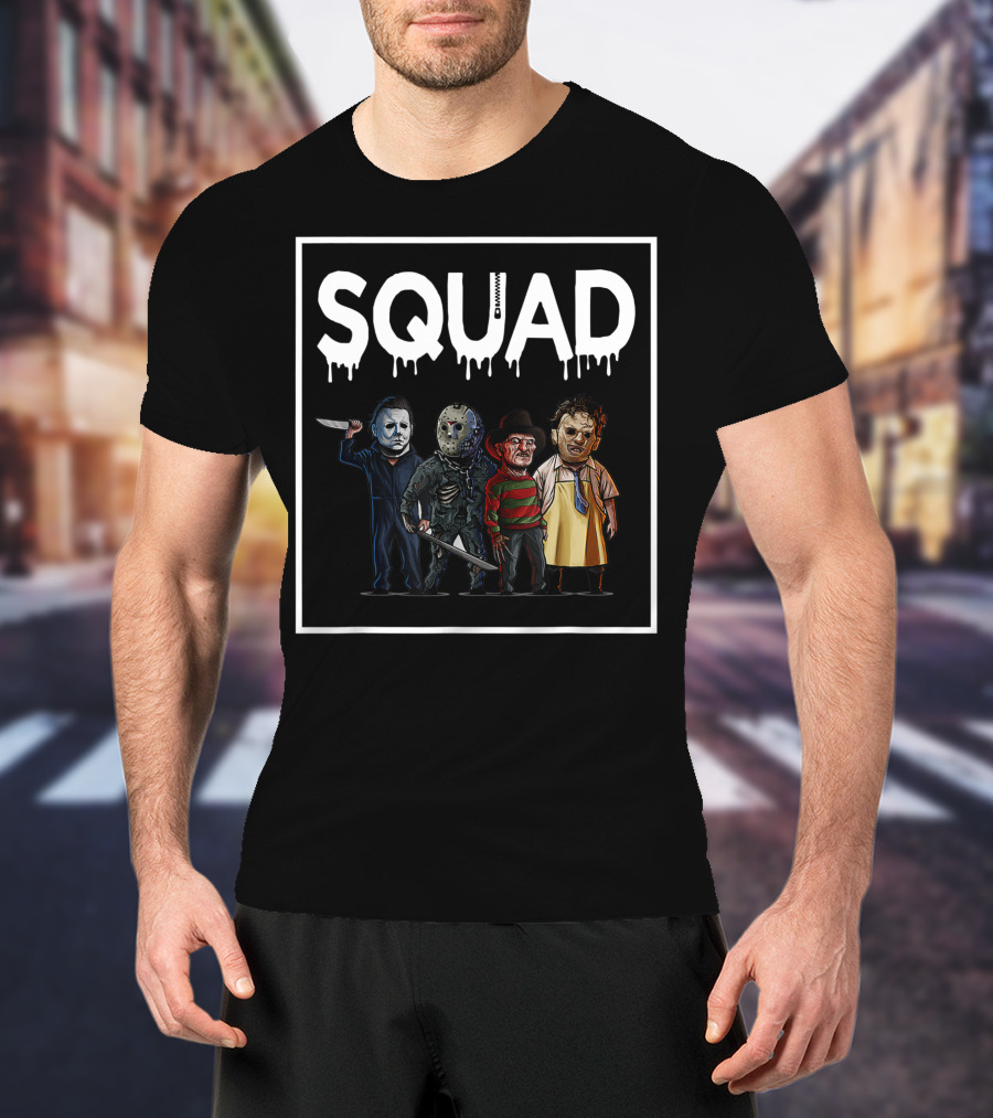 SQUAD Funny Halloween Costume Squad Horror T-Shirt