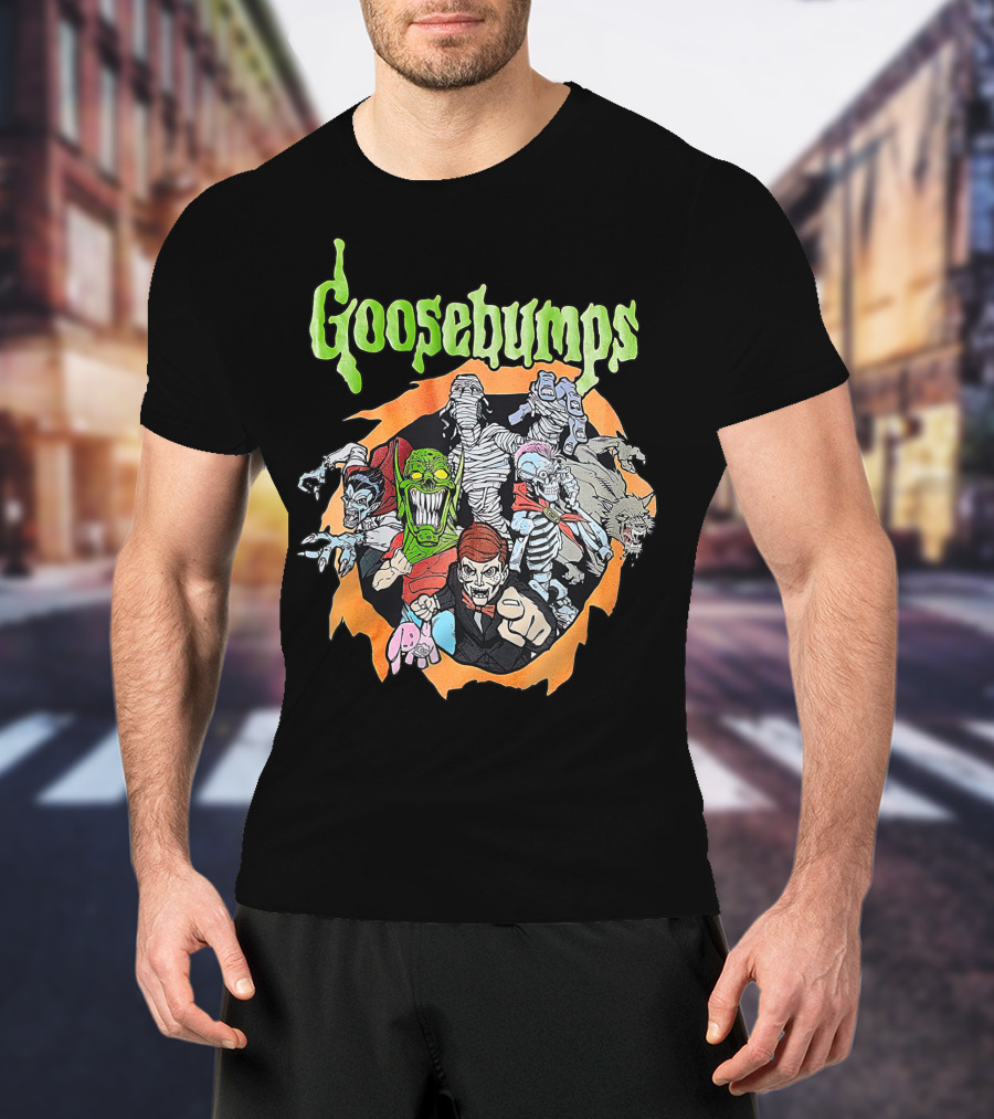 Goosebumps Monsters And Characters Frightening Horde Beware T-Shirt