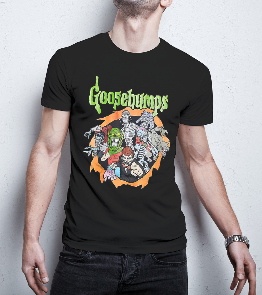 Goosebumps Monsters And Characters Frightening Horde Beware T-Shirt
