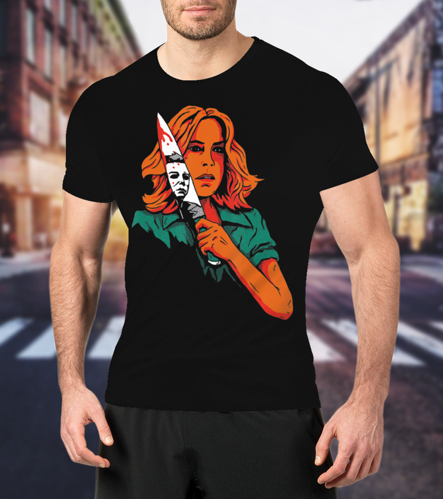 Halloween Horror Movie Girl Killer Mask 13th Knife T-Shirt