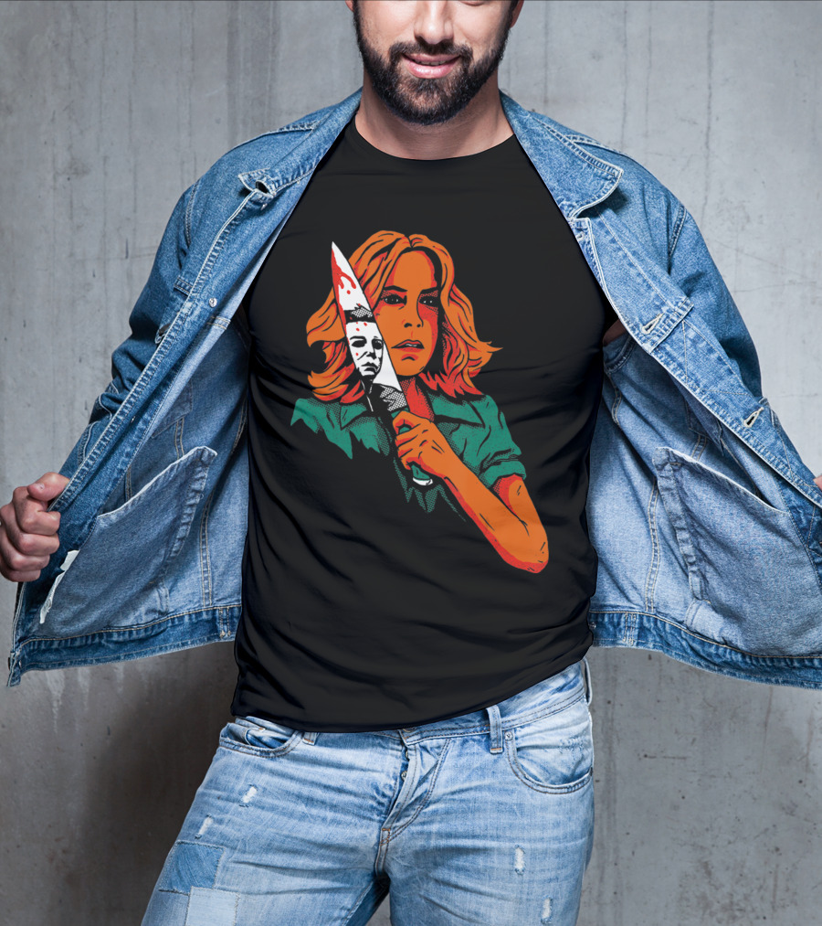 Halloween Horror Movie Girl Killer Mask 13th Knife T-Shirt