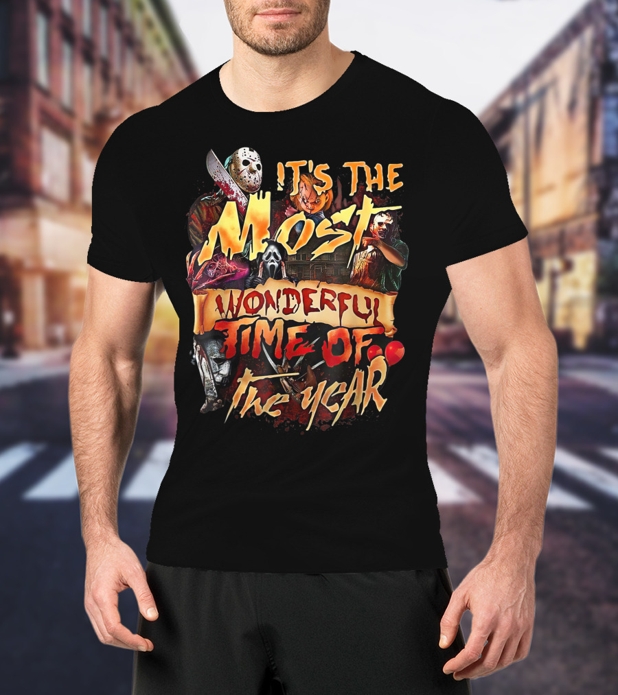 It's The Most Wonderful Time Of The Year Horror Icons Collage T-Shirt
