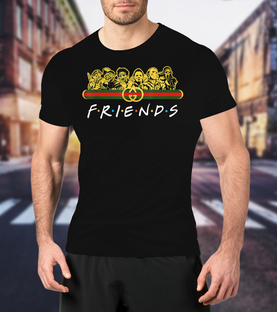 Vintage Horror Icons Friends Halloween Costume T-Shirt
