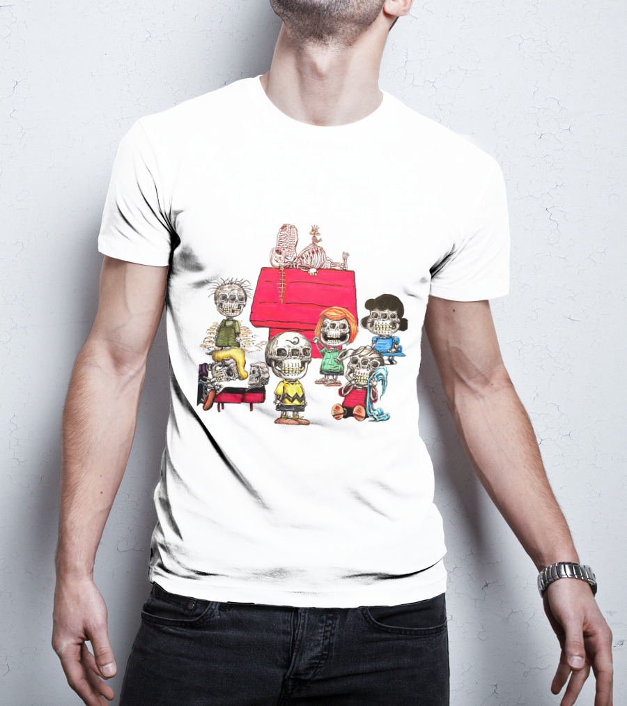 Snoopy Family Halloween Skulls Peanuts Gang T-Shirt