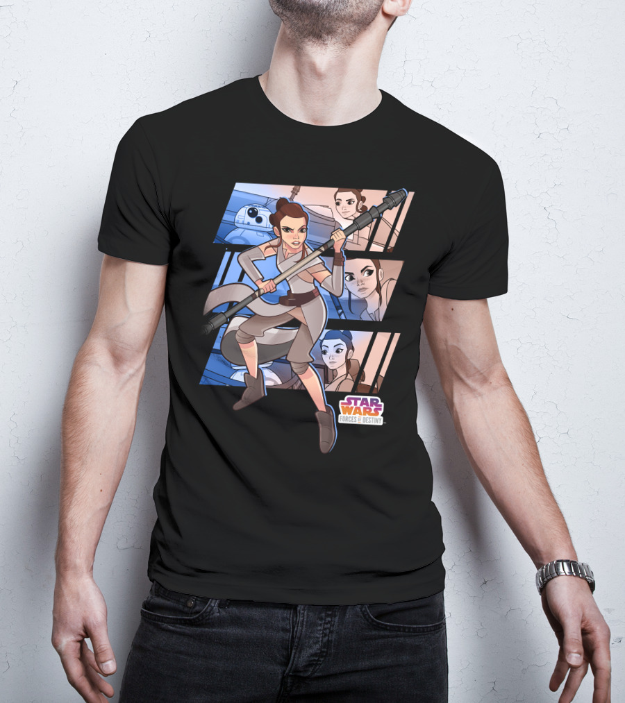 Star Wars Forces Of Destiny Rey And BB-8 Adventure Scenes T-Shirt