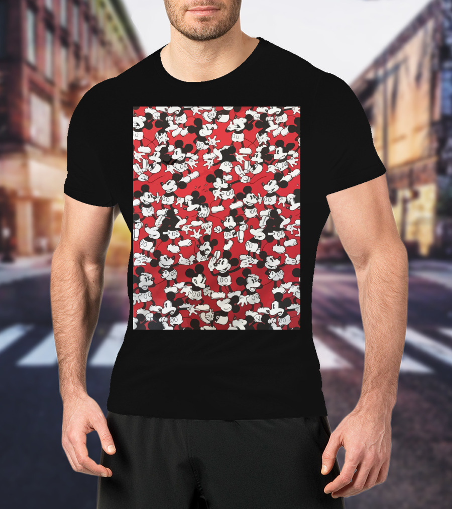 Mickey Mouse Classic Red And Black T-Shirt