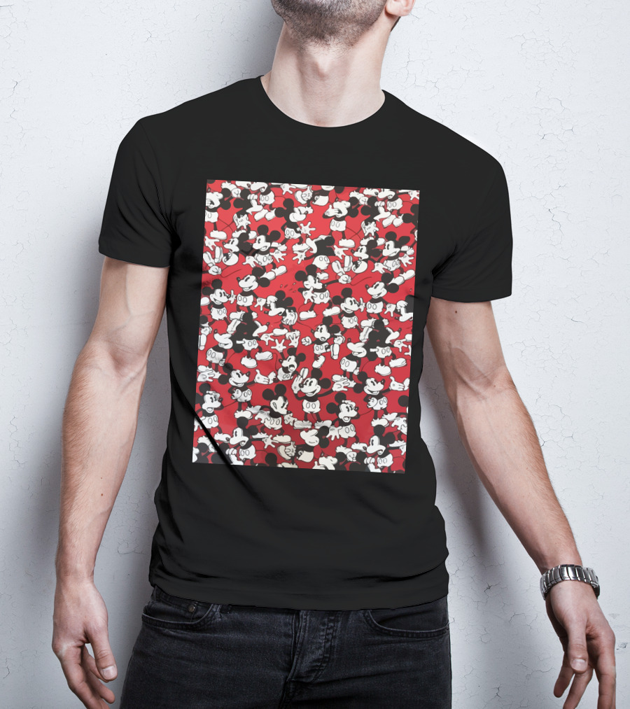 Mickey Mouse Classic Red And Black T-Shirt