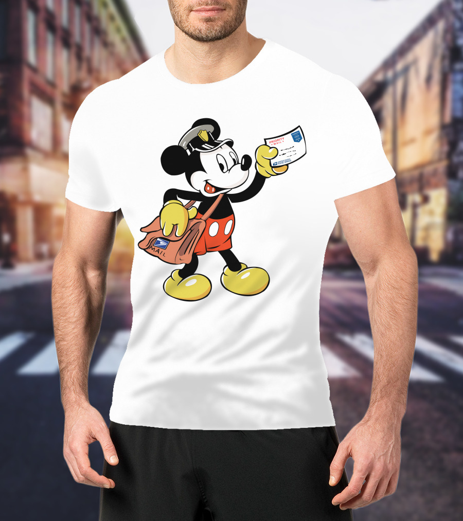 Mail Carrier Iconic Animation Character Postal Service Worker T-Shirt