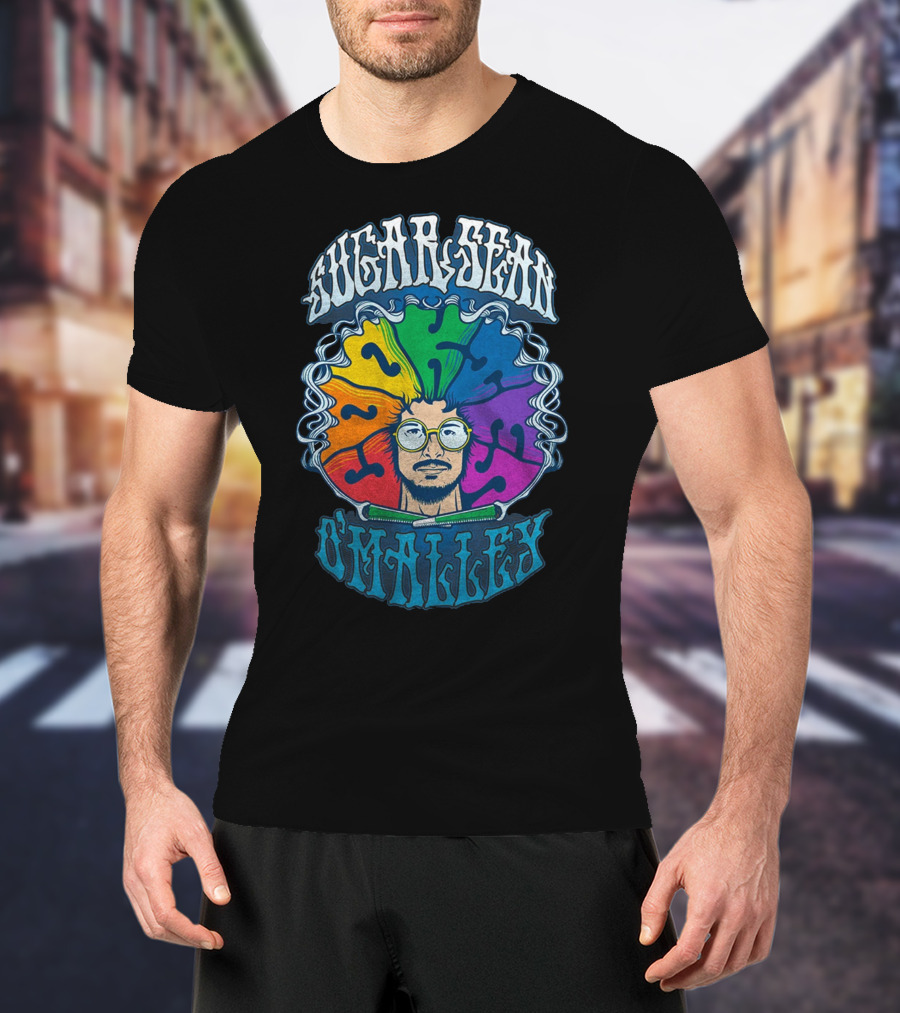 Sugar Sean O'Malley Psychedelic Rainbow T-Shirt