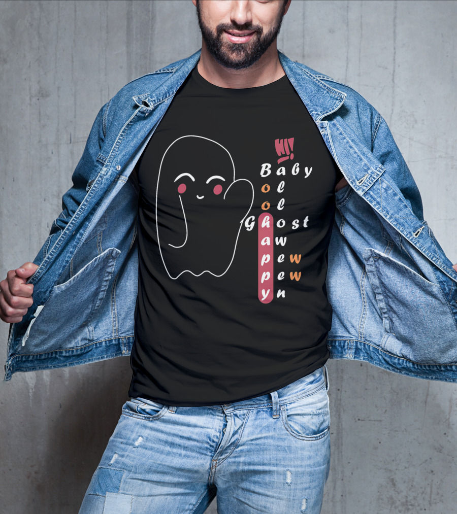 Hi Happy Boo Baby Ghost Halloween T-Shirt