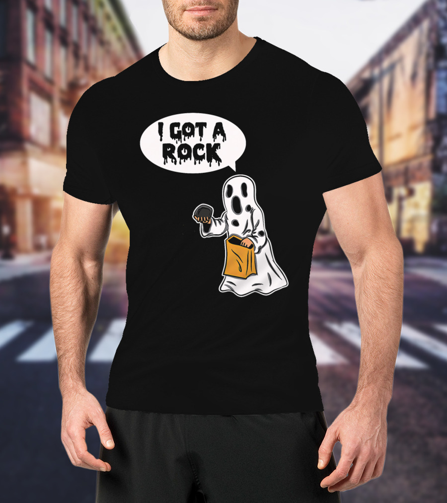 I Got A Rock Ghost Trick-or-Treating Halloween Humor T-Shirt