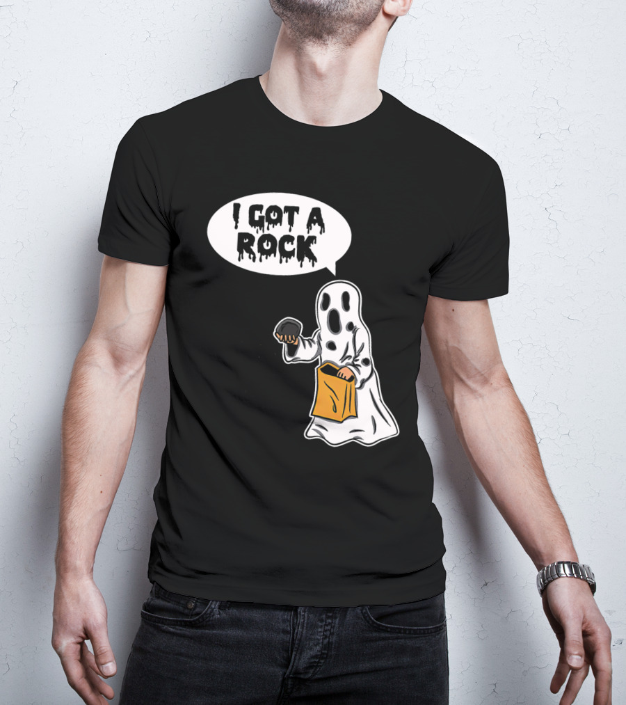I Got A Rock Ghost Trick-or-Treating Halloween Humor T-Shirt