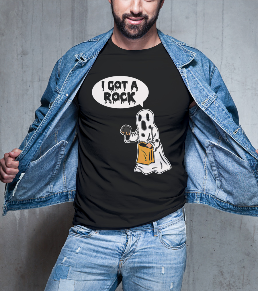 I Got A Rock Ghost Trick-or-Treating Halloween Humor T-Shirt