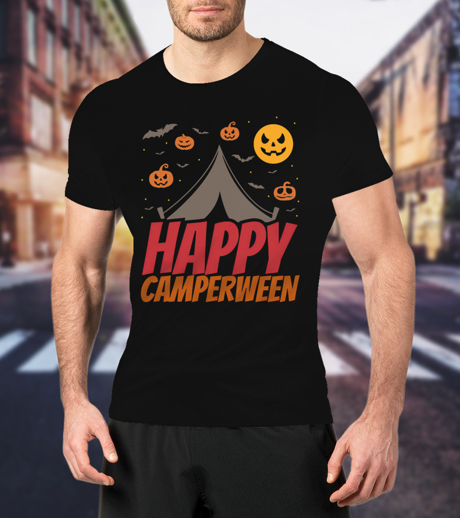 Happy Camperween Halloween Camping Outdoor T-Shirt