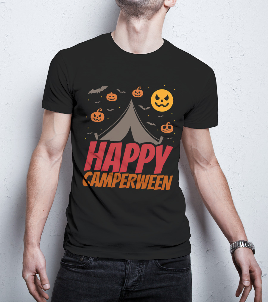Happy Camperween Halloween Camping Outdoor T-Shirt