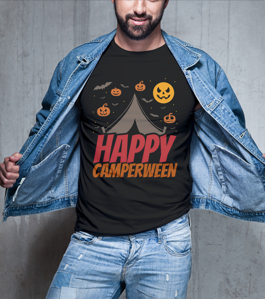 Happy Camperween Halloween Camping Outdoor T-Shirt