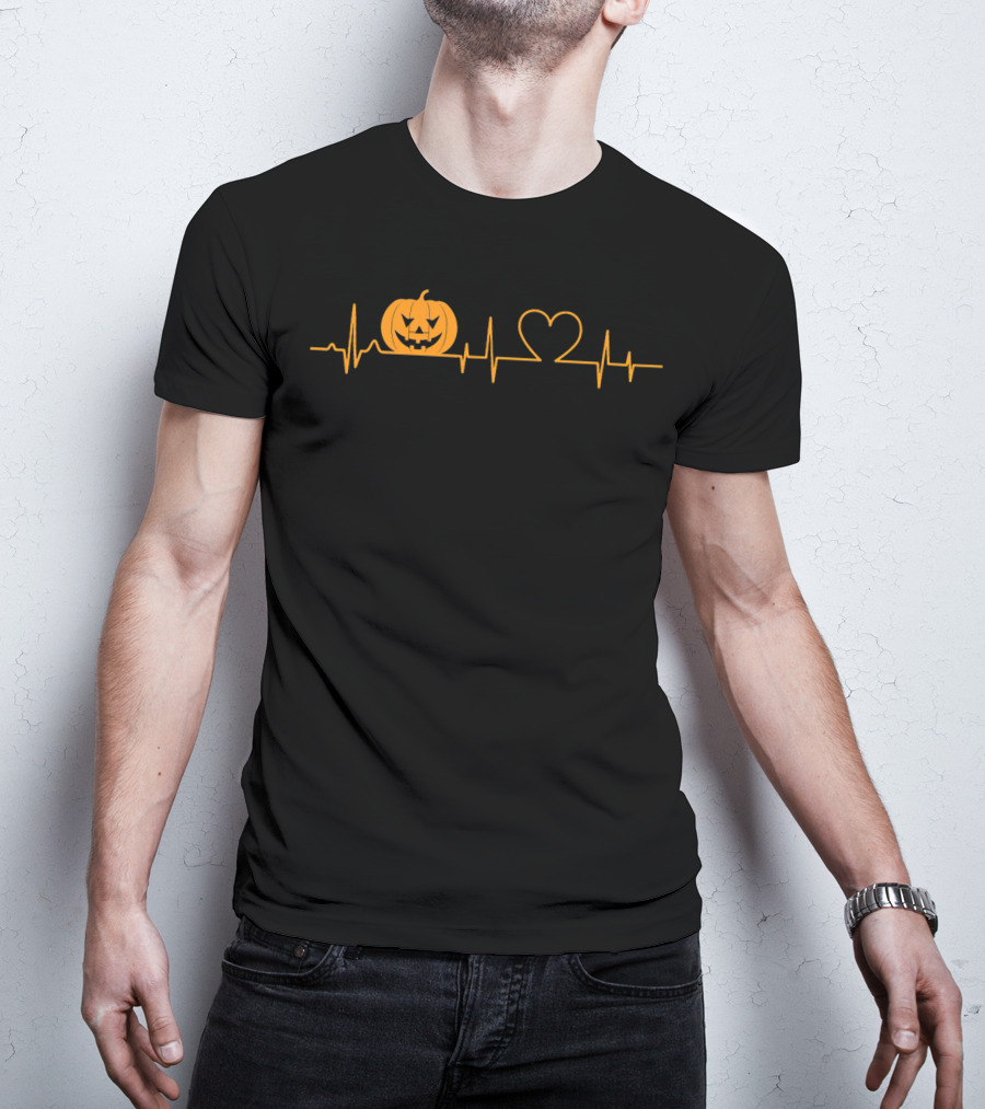 HALLOWEEN Pumpkin Heartbeat Love T-Shirt