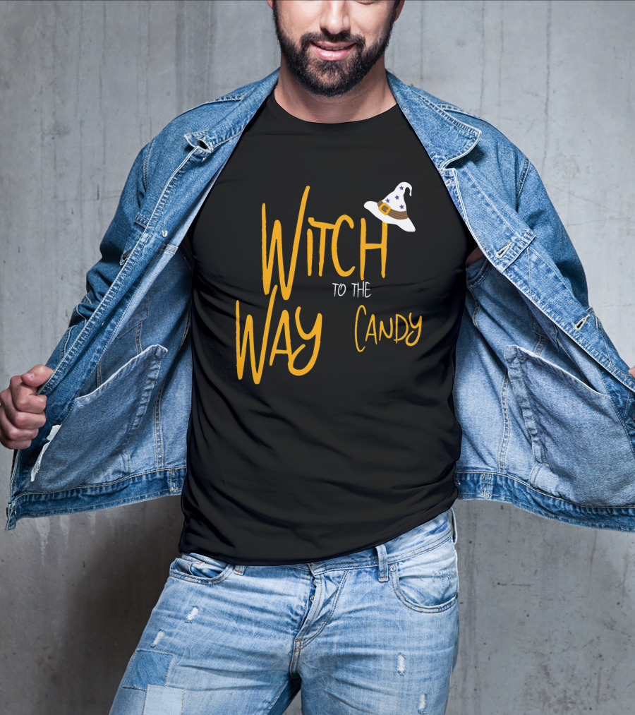 Witch Way To The Candy Halloween Witch T-Shirt