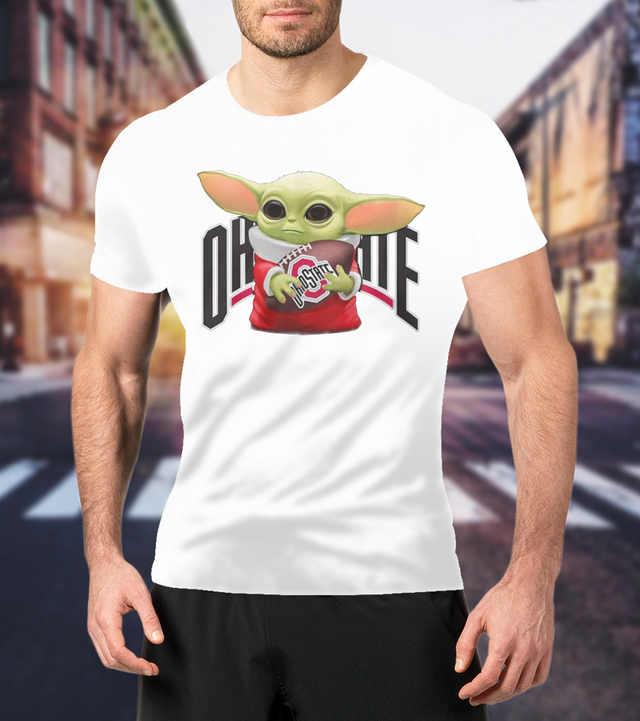Baby Yoda Ohio State Football T-Shirt