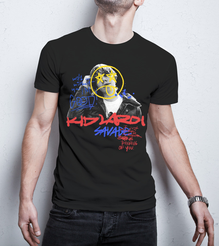 Kid Laroi Savage Thinking Of You Star Face Graffiti T-Shirt