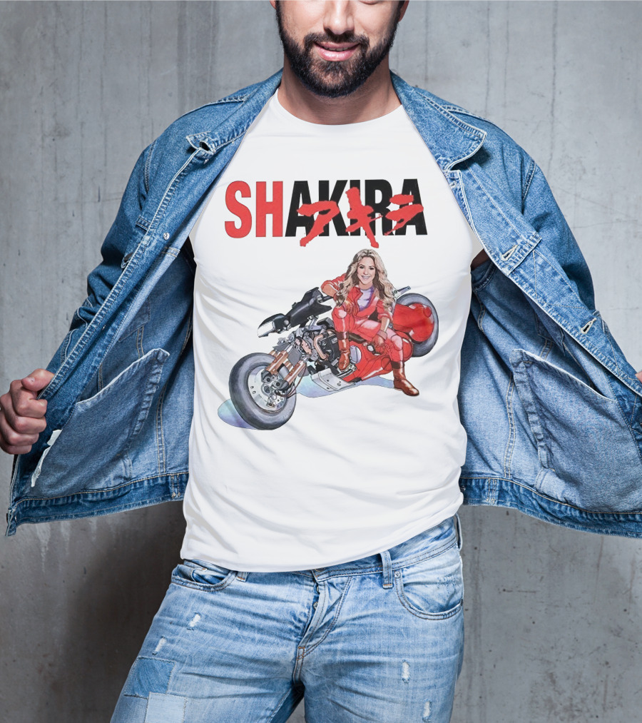 SHAKIRA Akira Anime Motorcycle Rider T-Shirt