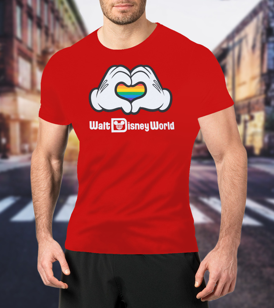 Walt Disney World Pride Heart Hands Rainbow T-Shirt