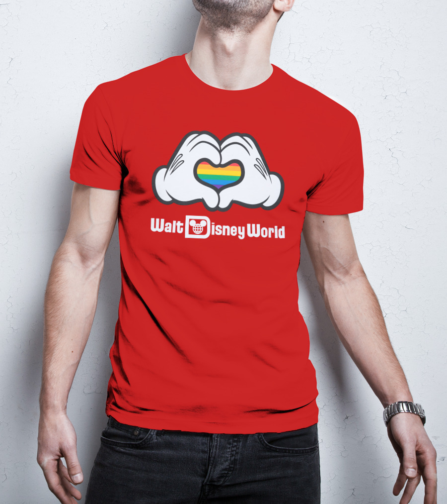 Walt Disney World Pride Heart Hands Rainbow T-Shirt