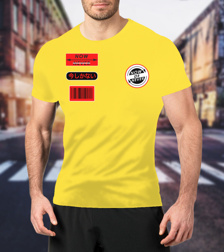 Now Or Never Colby Brock Merch Japanese Text Barcode T-Shirt