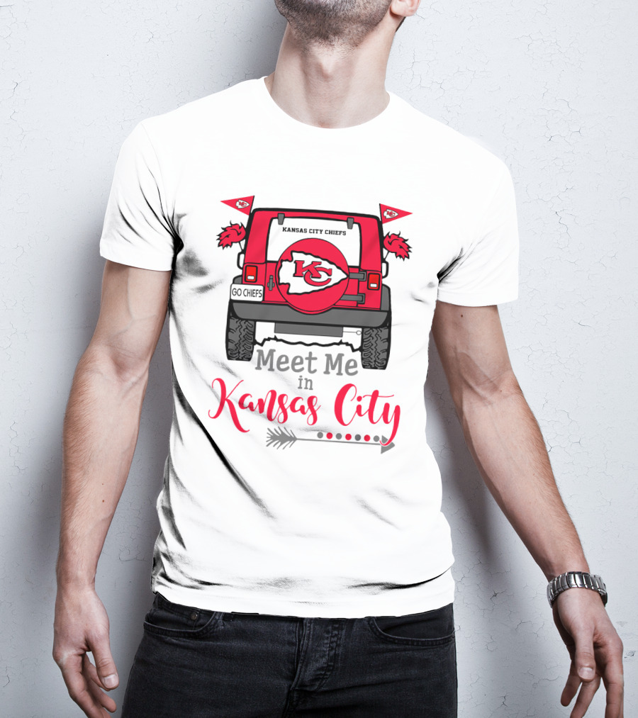 Kansas City Chiefs Meet Me In Kansas City Go Chiefs Jeep Tailgate Arrow T-Shirt