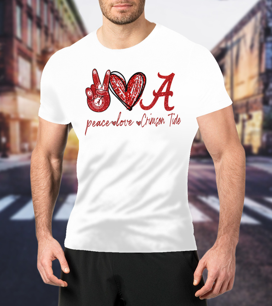 Peace Love Crimson Tide T-Shirt